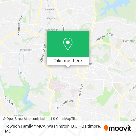 Towson Family YMCA map