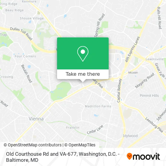 Old Courthouse Rd and VA-677 map