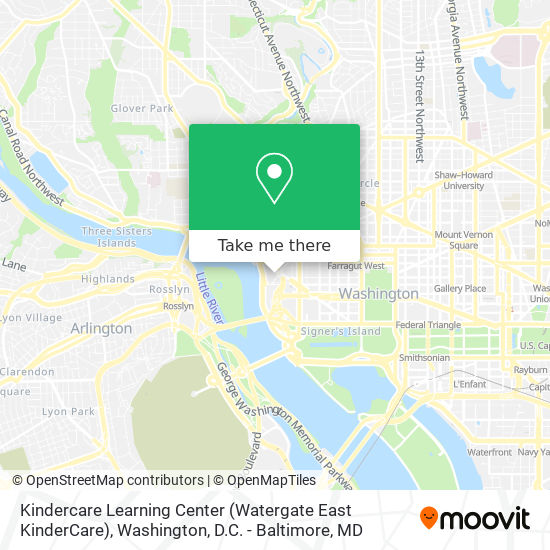 Mapa de Kindercare Learning Center (Watergate East KinderCare)