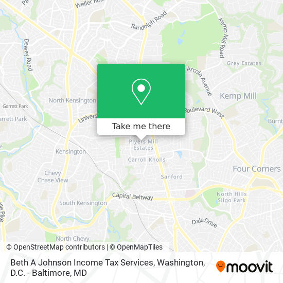Beth A Johnson Income Tax Services map