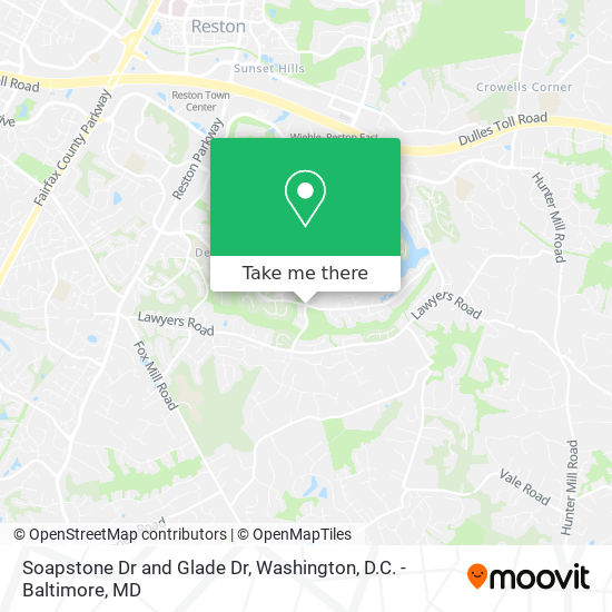 Soapstone Dr and Glade Dr map