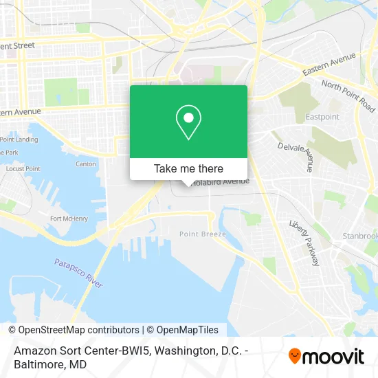 Amazon Sort Center-BWI5 map