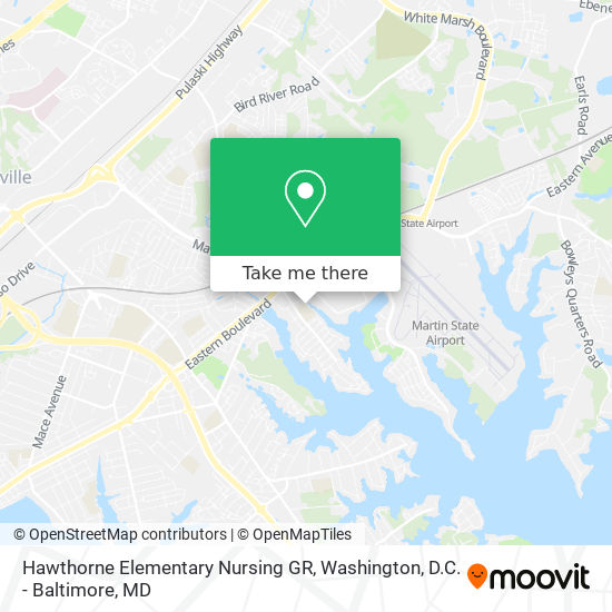 Mapa de Hawthorne Elementary Nursing GR