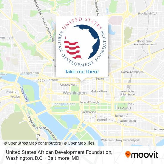 Mapa de United States African Development Foundation