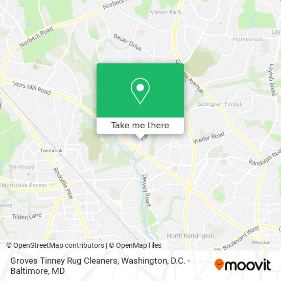 Groves Tinney Rug Cleaners map