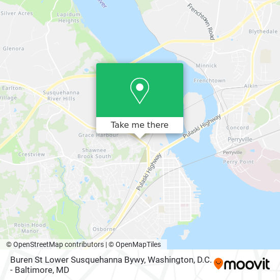 Mapa de Buren St Lower Susquehanna Bywy