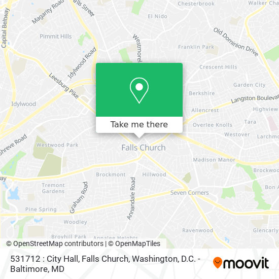 Mapa de 531712 : City Hall, Falls Church