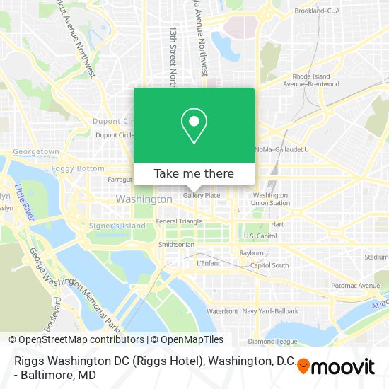 Mapa de Riggs Washington DC (Riggs Hotel)