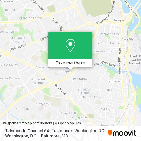 Mapa de Telemundo Channel 64 (Telemundo Washington DC)