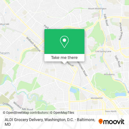 ALDI Grocery Delivery map