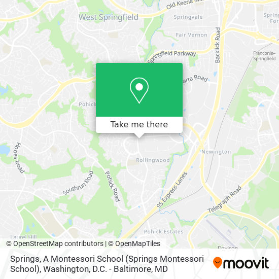 Mapa de Springs, A Montessori School (Springs Montessori School)