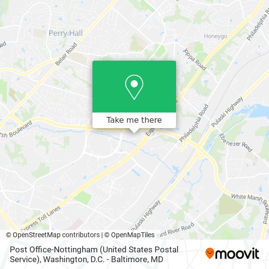 Post Office-Nottingham (United States Postal Service) map