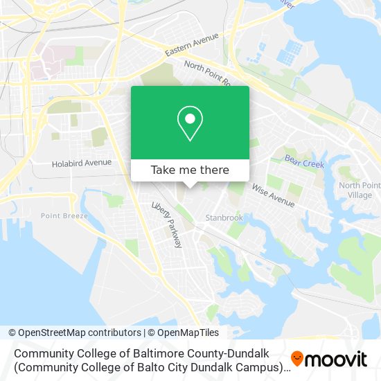 Community College of Baltimore County-Dundalk (Community College of Balto City Dundalk Campus) map