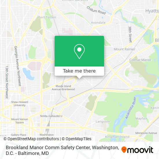 Brookland Manor Comm Safety Center map