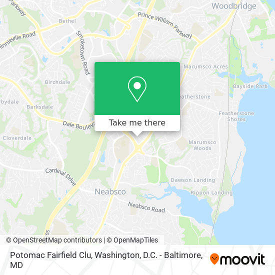 Potomac Fairfield Clu map