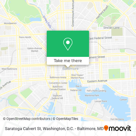 Saratoga Calvert St map