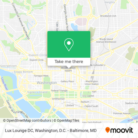 Lux Lounge DC map