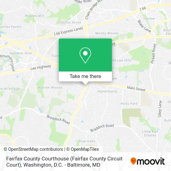 Mapa de Fairfax County Courthouse (Fairfax County Circuit Court)