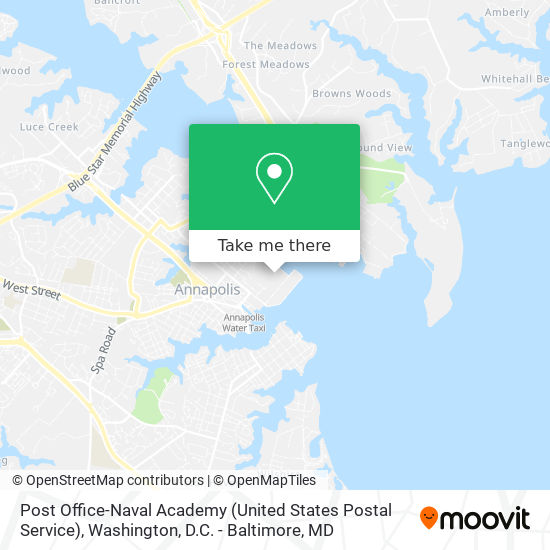 Mapa de Post Office-Naval Academy (United States Postal Service)