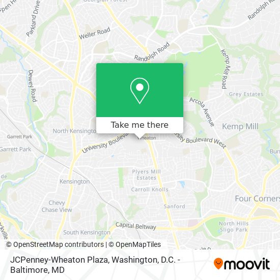 Mapa de JCPenney-Wheaton Plaza