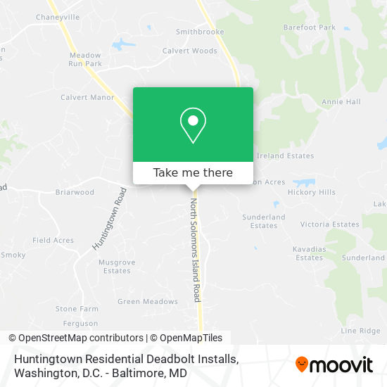 Mapa de Huntingtown Residential Deadbolt Installs