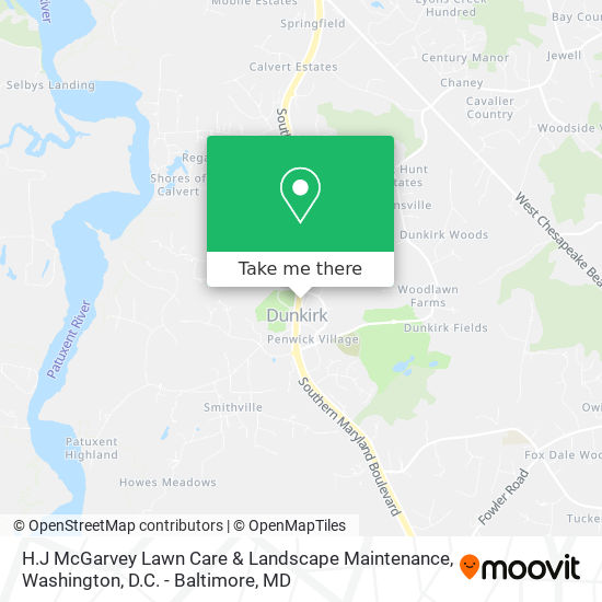 H.J McGarvey Lawn Care & Landscape Maintenance map