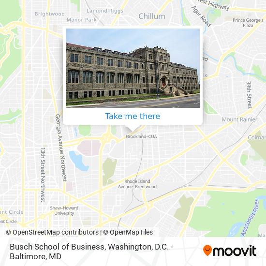 Busch School of Business map