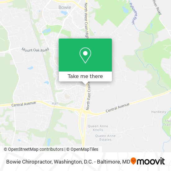 Bowie Chiropractor map