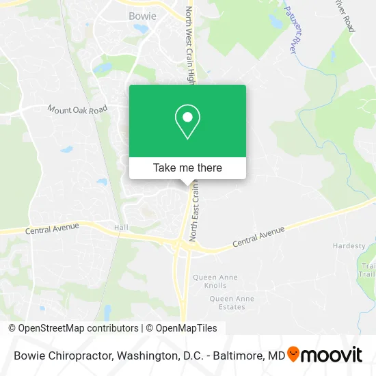 Bowie Chiropractor map