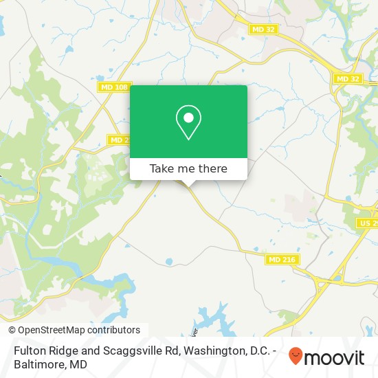 Fulton Ridge and Scaggsville Rd, Fulton, MD 20759 map