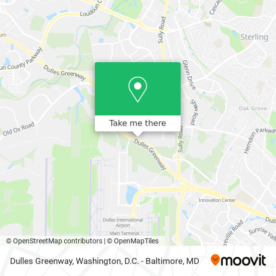 Dulles Greenway map