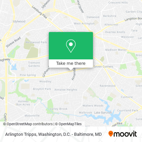 Mapa de Arlington Tripps