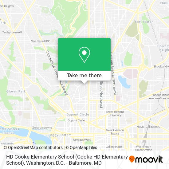 HD Cooke Elementary School map