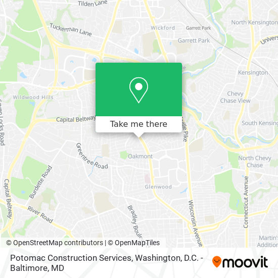 Potomac Construction Services map