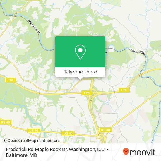 Mapa de Frederick Rd Maple Rock Dr, Ellicott City, MD 21042