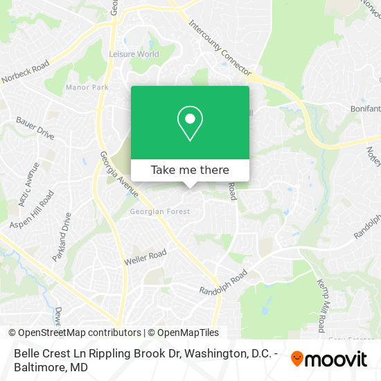 Belle Crest Ln Rippling Brook Dr map