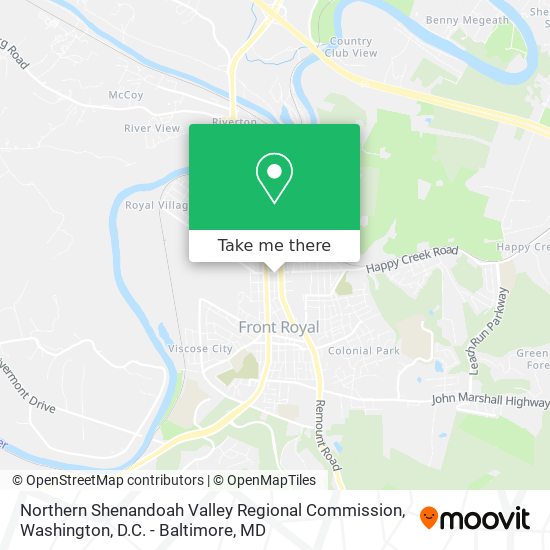 Mapa de Northern Shenandoah Valley Regional Commission