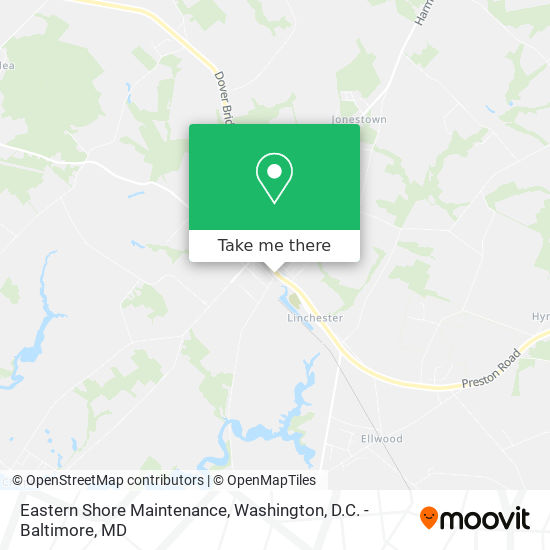 Eastern Shore Maintenance map