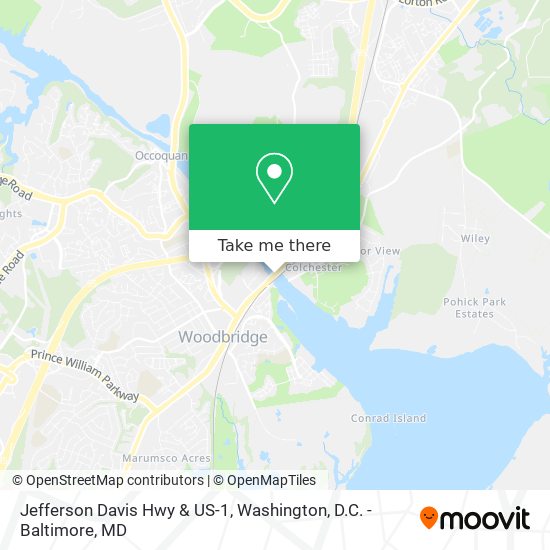 Mapa de Jefferson Davis Hwy & US-1