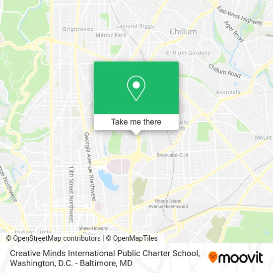 Creative Minds International Public Charter School map