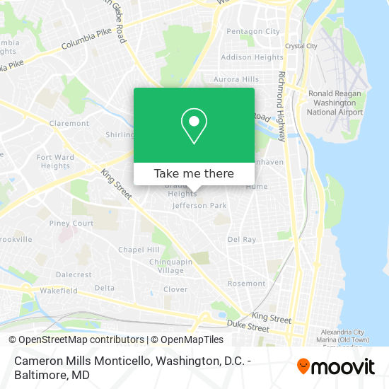 Mapa de Cameron Mills Monticello