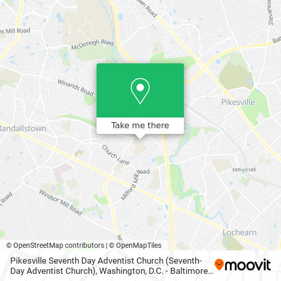 Pikesville Seventh Day Adventist Church map