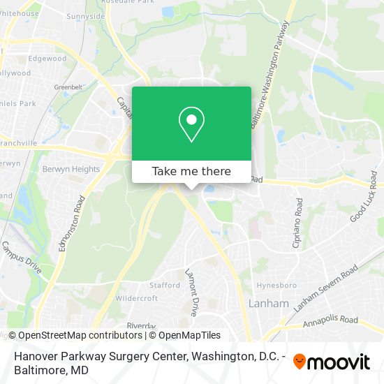 Hanover Parkway Surgery Center map