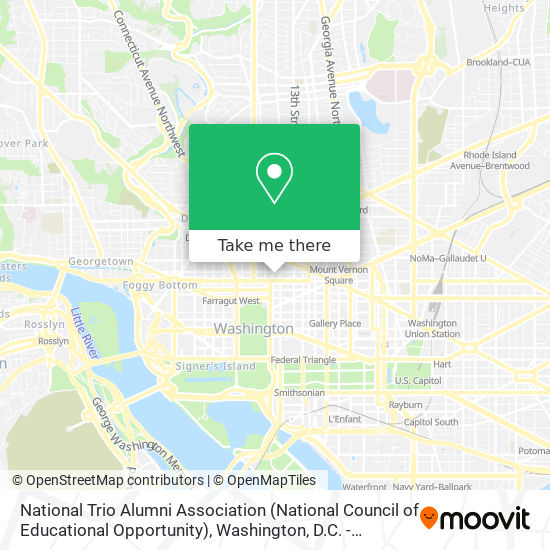 Mapa de National Trio Alumni Association (National Council of Educational Opportunity)