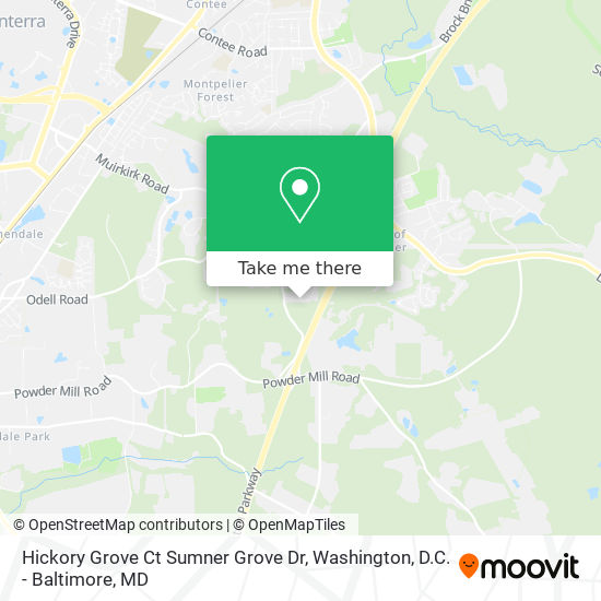 Hickory Grove Ct Sumner Grove Dr map