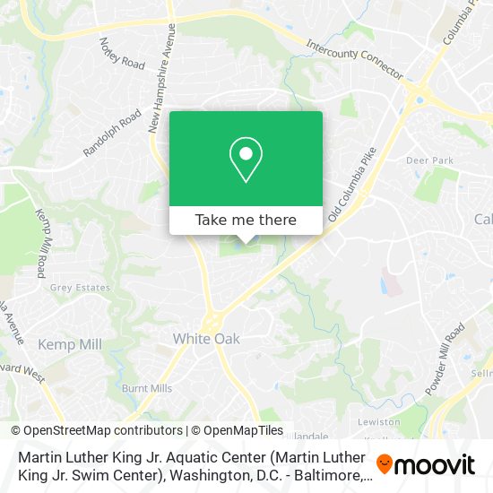 Mapa de Martin Luther King Jr. Aquatic Center