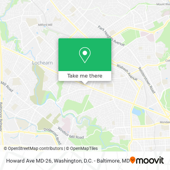 Mapa de Howard Ave MD-26