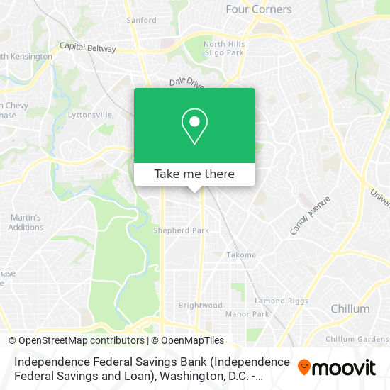 Independence Federal Savings Bank (Independence Federal Savings and Loan) map