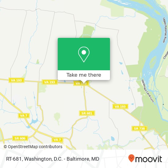 Mapa de RT-681, Great Falls, VA 22066