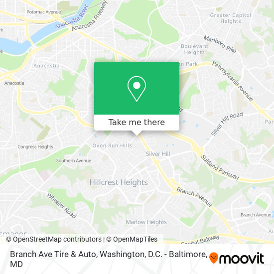 Mapa de Branch Ave Tire & Auto